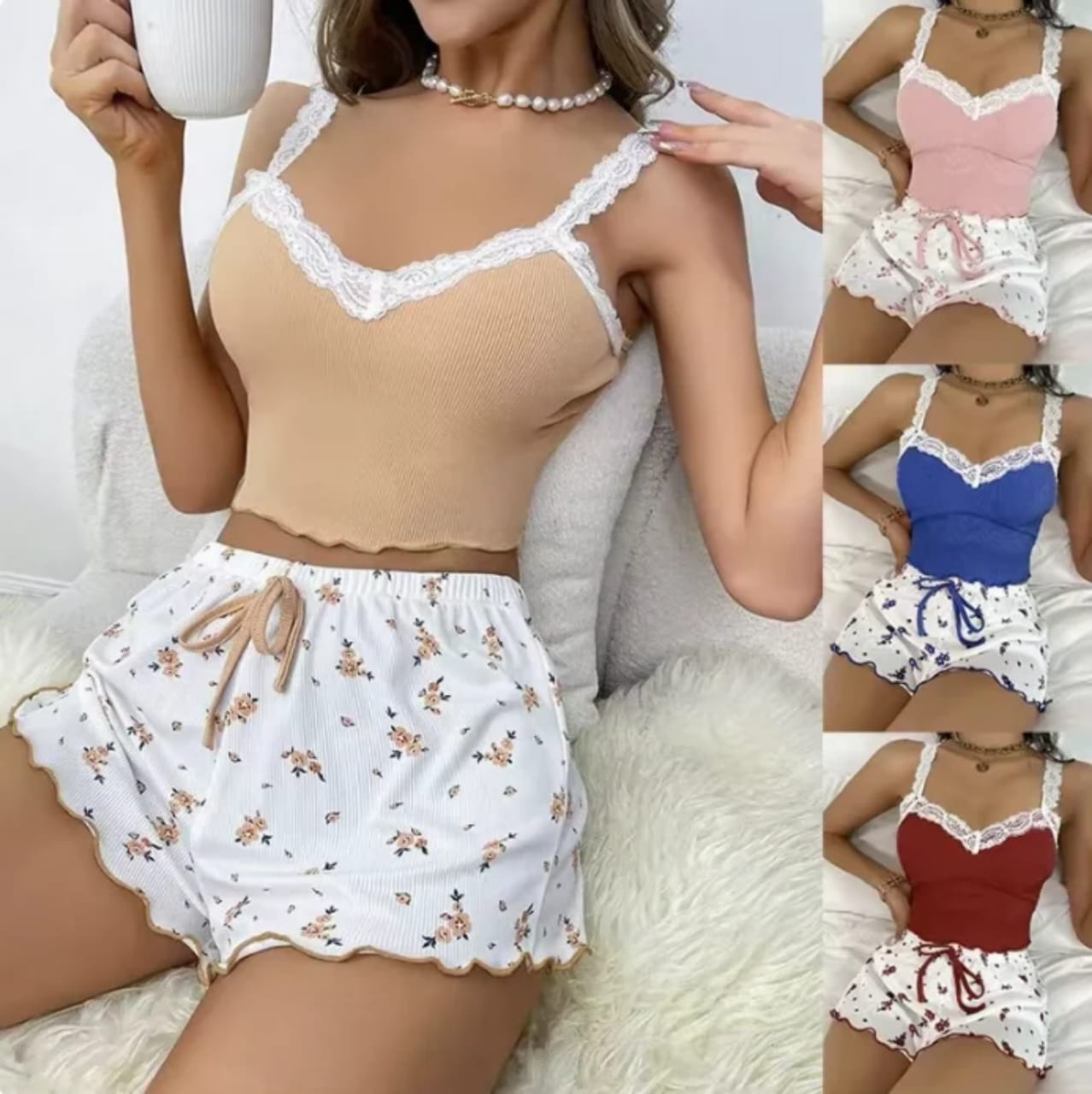 Floral Shorts Loungewear net