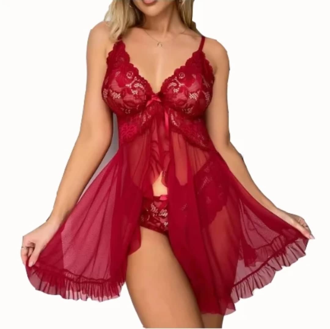 Luxe lace babydoll lingerie