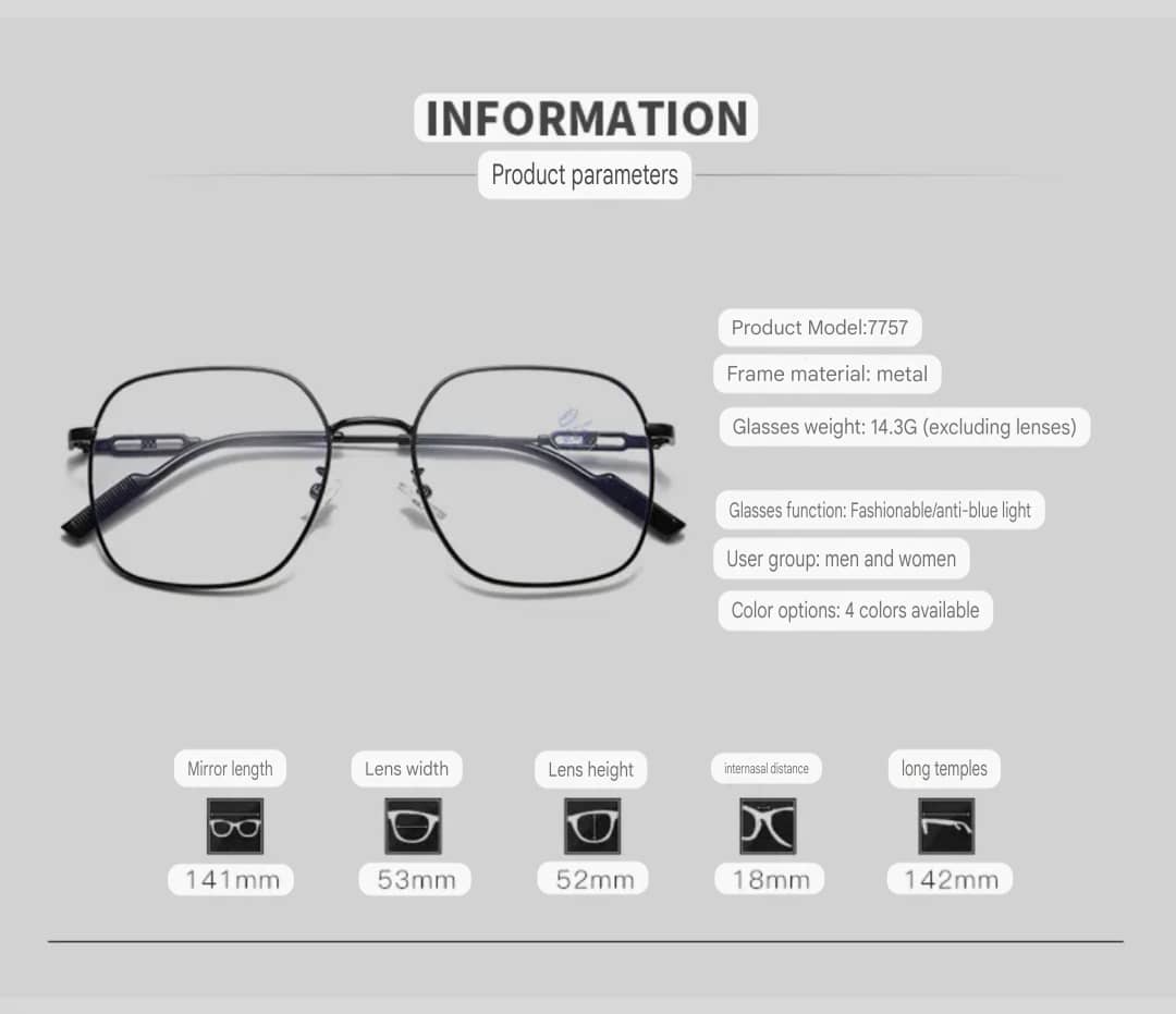 Photochromic square frame